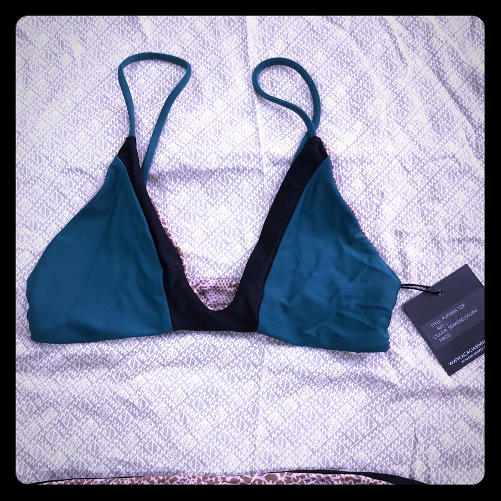 Acacia pupukea top L in seaweed/storm $110
